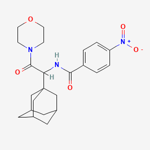 molecular formula C23H29N3O5 B4925560 N-[1-(1-adamantyl)-2-(4-morpholinyl)-2-oxoethyl]-4-nitrobenzamide 
