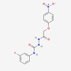 N-(3-fluorophenyl)-2-[(4-nitrophenoxy)acetyl]hydrazinecarboxamide