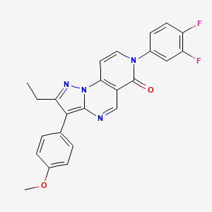 molecular formula C24H18F2N4O2 B4925599 7-(3,4-difluorophenyl)-2-ethyl-3-(4-methoxyphenyl)pyrazolo[1,5-a]pyrido[3,4-e]pyrimidin-6(7H)-one 
