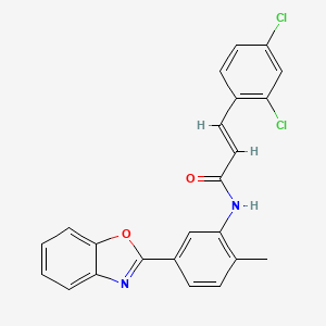 molecular formula C23H16Cl2N2O2 B4925620 N-[5-(1,3-benzoxazol-2-yl)-2-methylphenyl]-3-(2,4-dichlorophenyl)acrylamide 