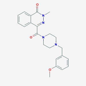 molecular formula C22H24N4O3 B4925629 4-{[4-(3-methoxybenzyl)-1-piperazinyl]carbonyl}-2-methyl-1(2H)-phthalazinone trifluoroacetate 