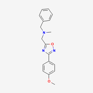molecular formula C18H19N3O2 B4925632 N-benzyl-1-[3-(4-methoxyphenyl)-1,2,4-oxadiazol-5-yl]-N-methylmethanamine 