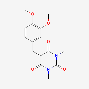 molecular formula C15H18N2O5 B4925637 5-(3,4-dimethoxybenzyl)-1,3-dimethyl-2,4,6(1H,3H,5H)-pyrimidinetrione 