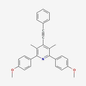 molecular formula C29H25NO2 B4925655 2,6-bis(4-methoxyphenyl)-3,5-dimethyl-4-(phenylethynyl)pyridine 