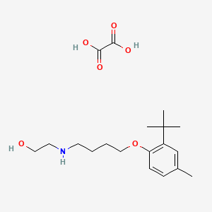 molecular formula C19H31NO6 B4925658 2-{[4-(2-tert-butyl-4-methylphenoxy)butyl]amino}ethanol ethanedioate (salt) 