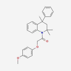 molecular formula C27H29NO3 B4925662 1-[(4-methoxyphenoxy)acetyl]-2,2,4-trimethyl-4-phenyl-1,2,3,4-tetrahydroquinoline 