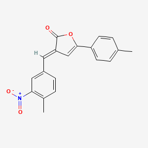 molecular formula C19H15NO4 B4925682 3-(4-methyl-3-nitrobenzylidene)-5-(4-methylphenyl)-2(3H)-furanone 