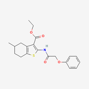 ethyl 5-methyl-2-[(phenoxyacetyl)amino]-4,5,6,7-tetrahydro-1-benzothiophene-3-carboxylate