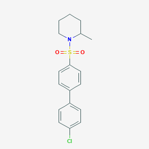 molecular formula C18H20ClNO2S B492570 1-[(4'-Chloro[1,1'-biphenyl]-4-yl)sulfonyl]-2-methylpiperidine 