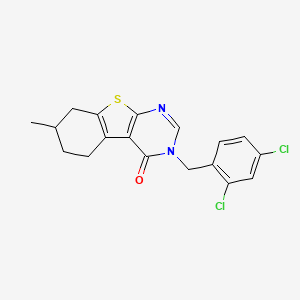 molecular formula C18H16Cl2N2OS B4925701 3-(2,4-dichlorobenzyl)-7-methyl-5,6,7,8-tetrahydro[1]benzothieno[2,3-d]pyrimidin-4(3H)-one 