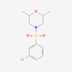 molecular formula C12H16ClNO3S B492573 4-(3-Chlorophenyl)sulfonyl-2,6-dimethylmorpholine CAS No. 667912-24-5