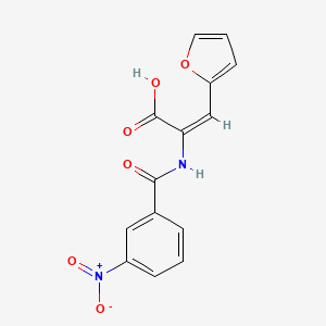 molecular formula C14H10N2O6 B4925732 3-(2-furyl)-2-[(3-nitrobenzoyl)amino]acrylic acid 
