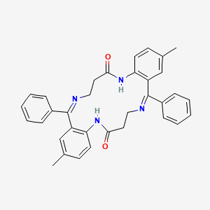 molecular formula C34H32N4O2 B4925757 2,12-dimethyl-10,20-diphenyl-8,15,17,18-tetrahydrodibenzo[b,j][1,5,9,13]tetraazacyclohexadecine-6,16(5H,7H)-dione 