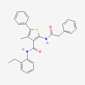 molecular formula C28H26N2O2S B4925768 N-(2-ethylphenyl)-4-methyl-5-phenyl-2-[(phenylacetyl)amino]-3-thiophenecarboxamide CAS No. 6078-91-7