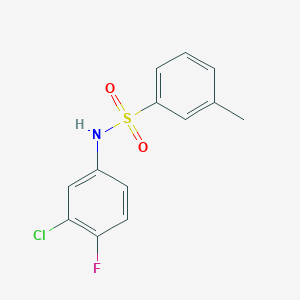 N-(3-chloro-4-fluorophenyl)-3-methylbenzenesulfonamide