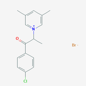 molecular formula C16H17BrClNO B4925780 1-[2-(4-chlorophenyl)-1-methyl-2-oxoethyl]-3,5-dimethylpyridinium bromide 