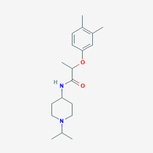 molecular formula C19H30N2O2 B4925781 2-(3,4-dimethylphenoxy)-N-(1-isopropyl-4-piperidinyl)propanamide 