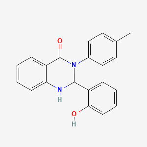 molecular formula C21H18N2O2 B4925783 2-(2-hydroxyphenyl)-3-(4-methylphenyl)-2,3-dihydro-4(1H)-quinazolinone 