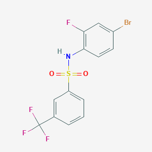 molecular formula C13H8BrF4NO2S B492582 N-(4-bromo-2-fluorophenyl)-3-(trifluoromethyl)benzenesulfonamide 