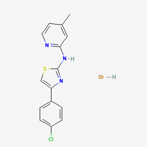 molecular formula C15H13BrClN3S B4925838 N-[4-(4-chlorophenyl)-1,3-thiazol-2-yl]-4-methyl-2-pyridinamine hydrobromide 