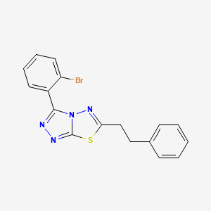 molecular formula C17H13BrN4S B4925841 3-(2-bromophenyl)-6-(2-phenylethyl)[1,2,4]triazolo[3,4-b][1,3,4]thiadiazole 