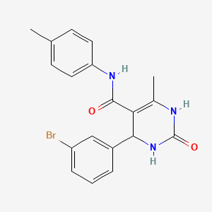 4-(3-bromophenyl)-6-methyl-N-(4-methylphenyl)-2-oxo-1,2,3,4-tetrahydro-5-pyrimidinecarboxamide