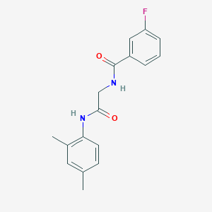 molecular formula C17H17FN2O2 B4925852 N-{2-[(2,4-dimethylphenyl)amino]-2-oxoethyl}-3-fluorobenzamide 