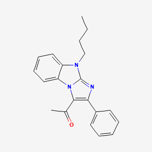 molecular formula C21H21N3O B4925857 1-(9-butyl-2-phenyl-9H-imidazo[1,2-a]benzimidazol-3-yl)ethanone 
