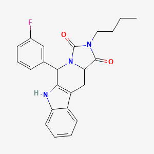 molecular formula C23H22FN3O2 B4925909 2-butyl-5-(3-fluorophenyl)-5,6,11,11a-tetrahydro-1H-imidazo[1',5':1,6]pyrido[3,4-b]indole-1,3(2H)-dione 