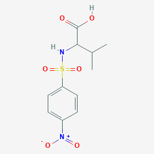 molecular formula C11H14N2O6S B4925913 N-[(4-nitrophenyl)sulfonyl]valine 