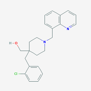 molecular formula C23H25ClN2O B4925914 [4-(2-chlorobenzyl)-1-(8-quinolinylmethyl)-4-piperidinyl]methanol 