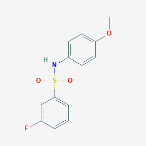 molecular formula C13H12FNO3S B492592 3-fluoro-N-(4-methoxyphenyl)benzenesulfonamide CAS No. 667912-57-4