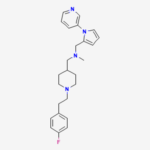 molecular formula C25H31FN4 B4925926 ({1-[2-(4-fluorophenyl)ethyl]-4-piperidinyl}methyl)methyl{[1-(3-pyridinyl)-1H-pyrrol-2-yl]methyl}amine 