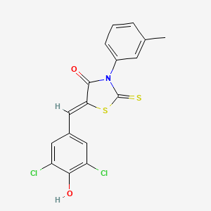 molecular formula C17H11Cl2NO2S2 B4925951 5-(3,5-dichloro-4-hydroxybenzylidene)-3-(3-methylphenyl)-2-thioxo-1,3-thiazolidin-4-one 