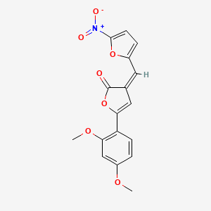 molecular formula C17H13NO7 B4925989 5-(2,4-dimethoxyphenyl)-3-[(5-nitro-2-furyl)methylene]-2(3H)-furanone 