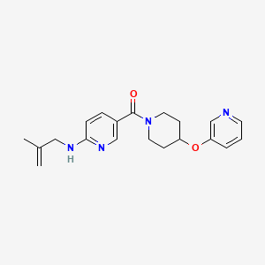molecular formula C20H24N4O2 B4926007 N-(2-methyl-2-propen-1-yl)-5-{[4-(3-pyridinyloxy)-1-piperidinyl]carbonyl}-2-pyridinamine 