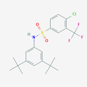 4-chloro-N-(3,5-ditert-butylphenyl)-3-(trifluoromethyl)benzenesulfonamide