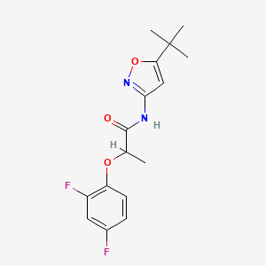 molecular formula C16H18F2N2O3 B4926012 N-(5-tert-butyl-3-isoxazolyl)-2-(2,4-difluorophenoxy)propanamide CAS No. 959239-72-6