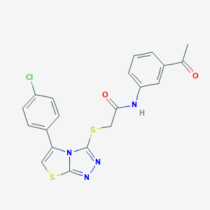 N-(3-acetylphenyl)-2-((5-(4-chlorophenyl)thiazolo[2,3-c][1,2,4]triazol-3-yl)thio)acetamide
