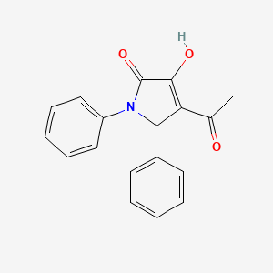 molecular formula C18H15NO3 B4926028 4-acetyl-3-hydroxy-1,5-diphenyl-1,5-dihydro-2H-pyrrol-2-one CAS No. 113629-73-5