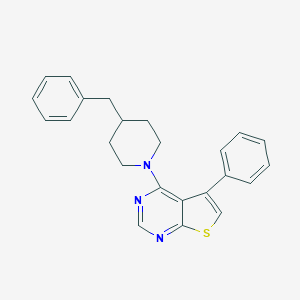 molecular formula C24H23N3S B492603 4-(4-Benzylpiperidin-1-yl)-5-phenylthieno[2,3-d]pyrimidine CAS No. 560997-06-0