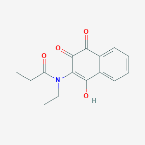 molecular formula C15H15NO4 B4926037 N-ethyl-N-(3-hydroxy-1,4-dioxo-1,4-dihydro-2-naphthalenyl)propanamide 