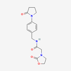 molecular formula C16H19N3O4 B4926058 2-(2-oxo-1,3-oxazolidin-3-yl)-N-[4-(2-oxo-1-pyrrolidinyl)benzyl]acetamide 