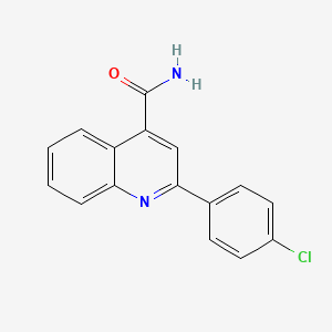 molecular formula C16H11ClN2O B4926090 2-(4-chlorophenyl)-4-quinolinecarboxamide 