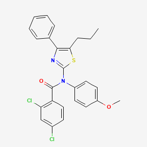 molecular formula C26H22Cl2N2O2S B4926108 2,4-dichloro-N-(4-methoxyphenyl)-N-(4-phenyl-5-propyl-1,3-thiazol-2-yl)benzamide 