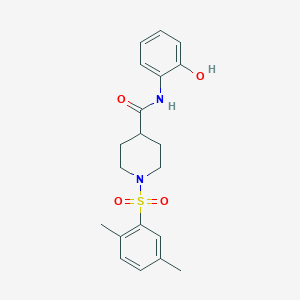 molecular formula C20H24N2O4S B4926125 1-[(2,5-dimethylphenyl)sulfonyl]-N-(2-hydroxyphenyl)-4-piperidinecarboxamide 