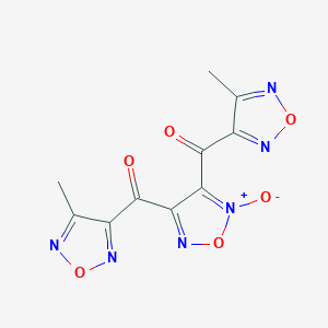 molecular formula C10H6N6O6 B4926146 (2-oxido-1,2,5-oxadiazole-3,4-diyl)bis[(4-methyl-1,2,5-oxadiazol-3-yl)methanone] 