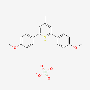 molecular formula C20H19ClO6S B4926150 2,6-bis(4-methoxyphenyl)-4-methylthiopyrylium perchlorate 