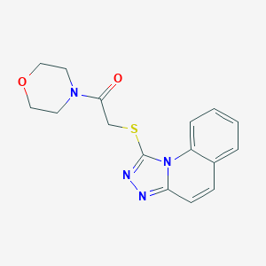 molecular formula C16H16N4O2S B492616 2-(4-Morpholinyl)-2-oxoethyl [1,2,4]triazolo[4,3-a]quinolin-1-yl sulfide CAS No. 671199-25-0