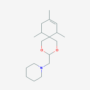 1-[(7,9,11-trimethyl-2,4-dioxaspiro[5.5]undec-8-en-3-yl)methyl]piperidine